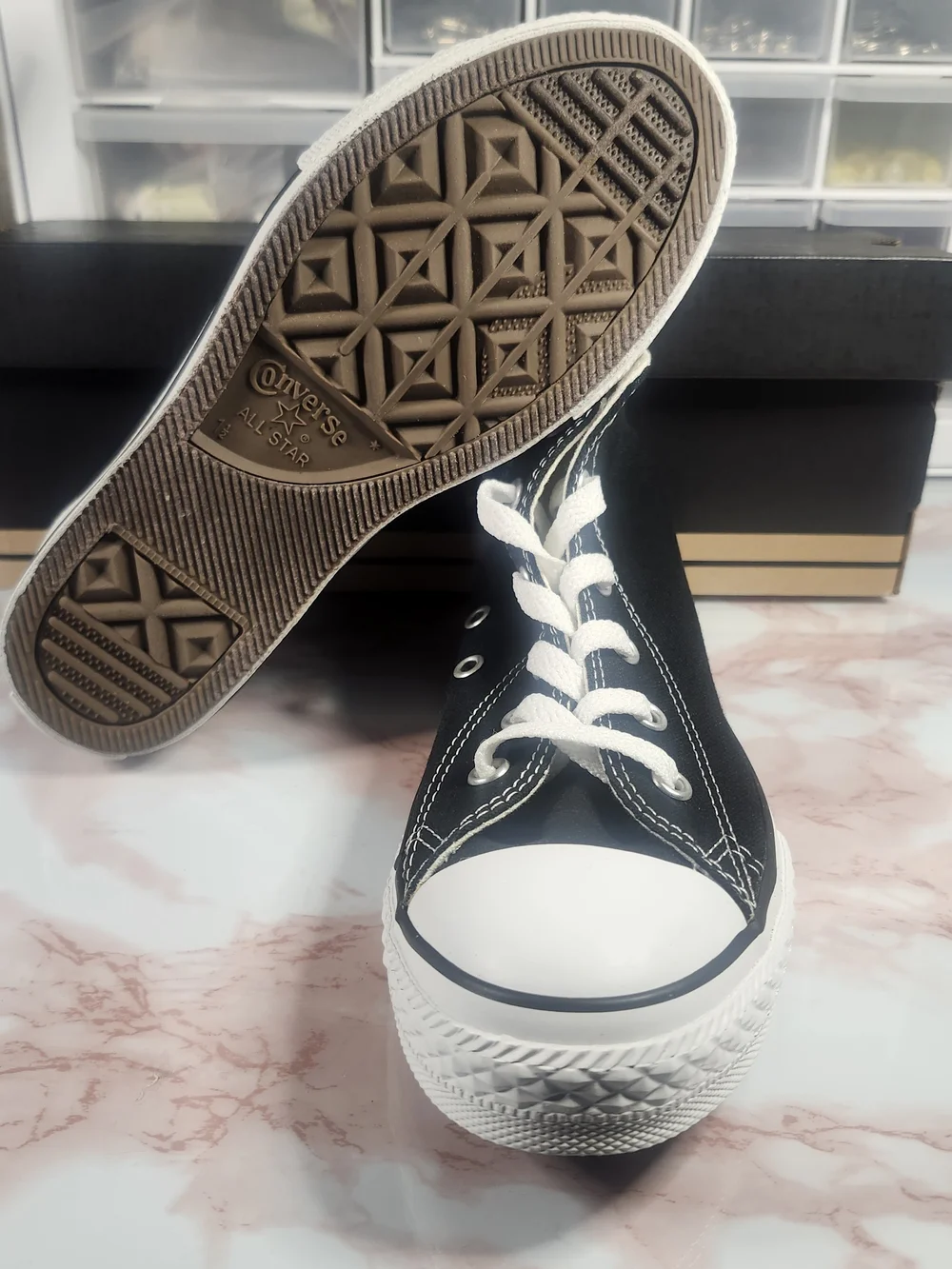 Converse Kids Black & White High Top Sneaker